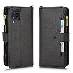 Coque Portefeuille Livre Cuir Etui Clapet BY2 pour Samsung Galaxy M22 4G Noir