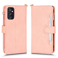 Coque Portefeuille Livre Cuir Etui Clapet BY2 pour Samsung Galaxy M52 5G Or Rose