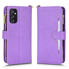 Coque Portefeuille Livre Cuir Etui Clapet BY2 pour Samsung Galaxy M52 5G Violet