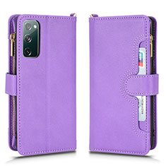 Coque Portefeuille Livre Cuir Etui Clapet BY2 pour Samsung Galaxy S20 FE (2022) 5G Violet