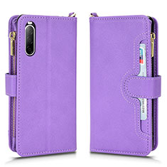 Coque Portefeuille Livre Cuir Etui Clapet BY2 pour Sony Xperia 10 II Violet