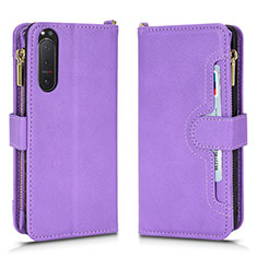 Coque Portefeuille Livre Cuir Etui Clapet BY2 pour Sony Xperia 5 II Violet