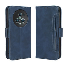 Coque Portefeuille Livre Cuir Etui Clapet BY3 pour Huawei Honor Magic5 Pro 5G Bleu