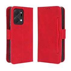 Coque Portefeuille Livre Cuir Etui Clapet BY3 pour Huawei Honor X7a Rouge