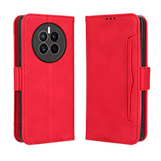 Coque Portefeuille Livre Cuir Etui Clapet BY3 pour Huawei Mate 50E Rouge