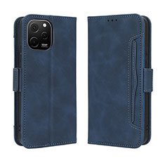 Coque Portefeuille Livre Cuir Etui Clapet BY3 pour Huawei Nova Y61 Bleu