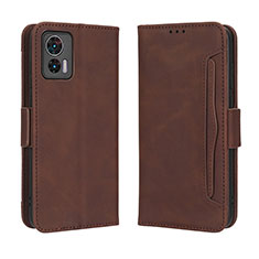 Coque Portefeuille Livre Cuir Etui Clapet BY3 pour Motorola Moto Edge 30 Neo 5G Marron