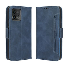 Coque Portefeuille Livre Cuir Etui Clapet BY3 pour Motorola Moto G72 Bleu