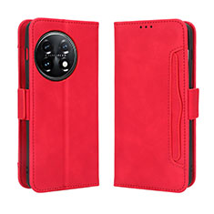 Coque Portefeuille Livre Cuir Etui Clapet BY3 pour OnePlus Ace 2 5G Rouge