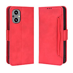 Coque Portefeuille Livre Cuir Etui Clapet BY3 pour OnePlus Nord N20 5G Rouge