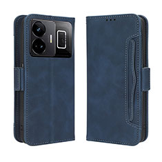 Coque Portefeuille Livre Cuir Etui Clapet BY3 pour Realme GT Neo6 5G Bleu