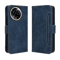 Coque Portefeuille Livre Cuir Etui Clapet BY3 pour Realme V50s 5G Bleu