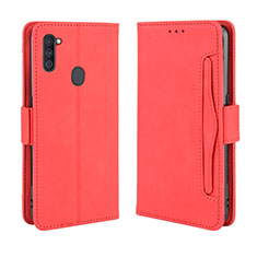 Coque Portefeuille Livre Cuir Etui Clapet BY3 pour Samsung Galaxy A11 Rouge