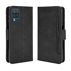Coque Portefeuille Livre Cuir Etui Clapet BY3 pour Samsung Galaxy A12 5G Noir