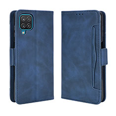 Coque Portefeuille Livre Cuir Etui Clapet BY3 pour Samsung Galaxy A12 Nacho Bleu