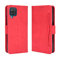 Coque Portefeuille Livre Cuir Etui Clapet BY3 pour Samsung Galaxy A12 Nacho Rouge