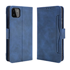 Coque Portefeuille Livre Cuir Etui Clapet BY3 pour Samsung Galaxy A22 5G Bleu