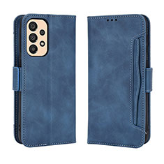 Coque Portefeuille Livre Cuir Etui Clapet BY3 pour Samsung Galaxy A23 4G Bleu