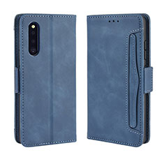 Coque Portefeuille Livre Cuir Etui Clapet BY3 pour Samsung Galaxy A41 SC-41A Bleu