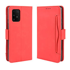 Coque Portefeuille Livre Cuir Etui Clapet BY3 pour Samsung Galaxy A91 Rouge
