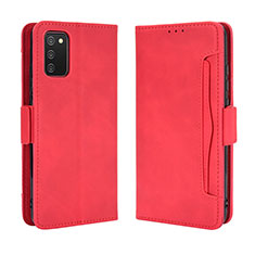 Coque Portefeuille Livre Cuir Etui Clapet BY3 pour Samsung Galaxy M02s Rouge
