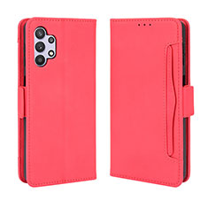 Coque Portefeuille Livre Cuir Etui Clapet BY3 pour Samsung Galaxy M32 5G Rouge