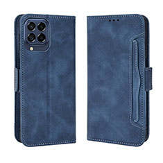 Coque Portefeuille Livre Cuir Etui Clapet BY3 pour Samsung Galaxy M33 5G Bleu