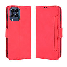 Coque Portefeuille Livre Cuir Etui Clapet BY3 pour Samsung Galaxy M53 5G Rouge