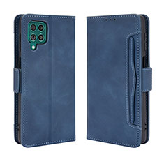 Coque Portefeuille Livre Cuir Etui Clapet BY3 pour Samsung Galaxy M62 4G Bleu