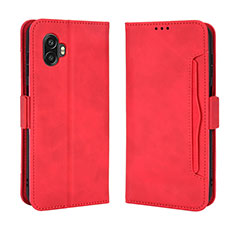 Coque Portefeuille Livre Cuir Etui Clapet BY3 pour Samsung Galaxy XCover 6 Pro 5G Rouge