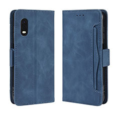 Coque Portefeuille Livre Cuir Etui Clapet BY3 pour Samsung Galaxy XCover Pro Bleu