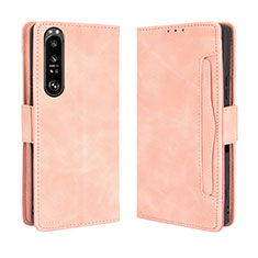 Coque Portefeuille Livre Cuir Etui Clapet BY3 pour Sony Xperia 1 III Rose