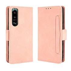 Coque Portefeuille Livre Cuir Etui Clapet BY3 pour Sony Xperia 5 III Rose