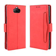 Coque Portefeuille Livre Cuir Etui Clapet BY3 pour Sony Xperia 8 Rouge