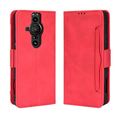 Coque Portefeuille Livre Cuir Etui Clapet BY3 pour Sony Xperia PRO-I Rouge