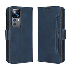 Coque Portefeuille Livre Cuir Etui Clapet BY3 pour Xiaomi Mi 12T Pro 5G Bleu