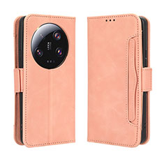Coque Portefeuille Livre Cuir Etui Clapet BY3 pour Xiaomi Mi 13 Ultra 5G Rose