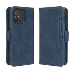 Coque Portefeuille Livre Cuir Etui Clapet BY3 pour Xiaomi Poco C55 Bleu