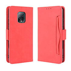Coque Portefeuille Livre Cuir Etui Clapet BY3 pour Xiaomi Redmi 10X Pro 5G Rouge