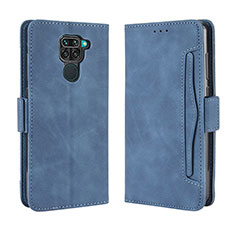 Coque Portefeuille Livre Cuir Etui Clapet BY3 pour Xiaomi Redmi Note 9 Bleu