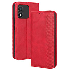 Coque Portefeuille Livre Cuir Etui Clapet BY4 pour Huawei Honor X5 Rouge