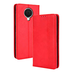 Coque Portefeuille Livre Cuir Etui Clapet BY4 pour Nokia 6.3 Rouge