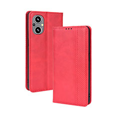 Coque Portefeuille Livre Cuir Etui Clapet BY4 pour OnePlus Nord N20 5G Rouge