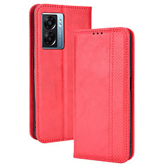 Coque Portefeuille Livre Cuir Etui Clapet BY4 pour OnePlus Nord N300 5G Rouge
