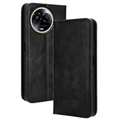 Coque Portefeuille Livre Cuir Etui Clapet BY4 pour Realme V50s 5G Noir