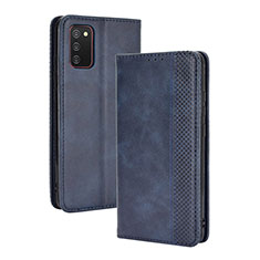 Coque Portefeuille Livre Cuir Etui Clapet BY4 pour Samsung Galaxy A03s Bleu