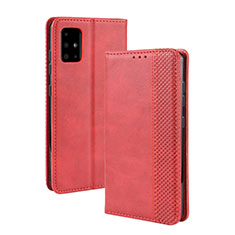 Coque Portefeuille Livre Cuir Etui Clapet BY4 pour Samsung Galaxy A71 5G Rouge