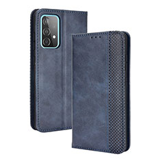 Coque Portefeuille Livre Cuir Etui Clapet BY4 pour Samsung Galaxy A72 5G Bleu
