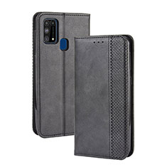 Coque Portefeuille Livre Cuir Etui Clapet BY4 pour Samsung Galaxy M21s Noir