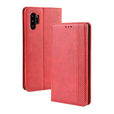 Coque Portefeuille Livre Cuir Etui Clapet BY4 pour Samsung Galaxy Note 10 Plus 5G Rouge